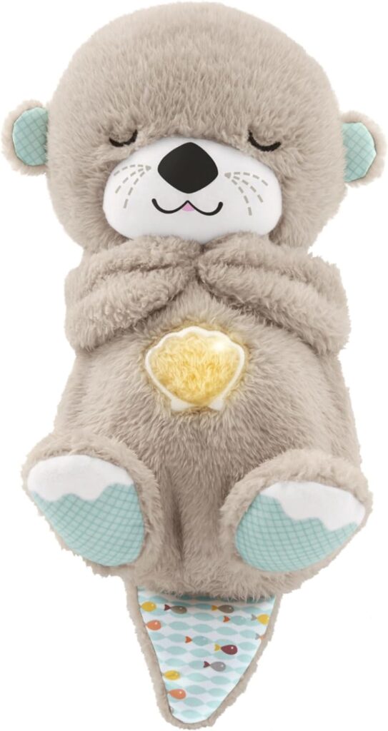 Fisher-Price Baby Soothe n Snuggle Otter, portable plush soother with music, sounds, lights and breathing motion (Amazon Exclusive)