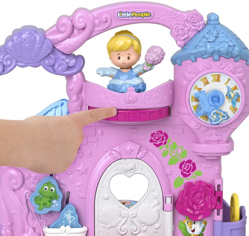 Fisher-Price Disney Princess Toddler Toy Little People Play  Go Castle Portable Playset with Ariel  Cinderella Figures for Ages 18+ Months