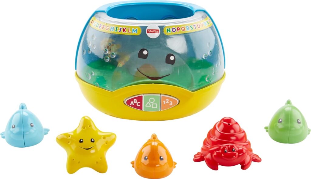 Fisher-Price Laugh  Learn Baby  Toddler Toy Magical Lights Fishbowl With Smart Stages Learning Content For Ages 6+ Months