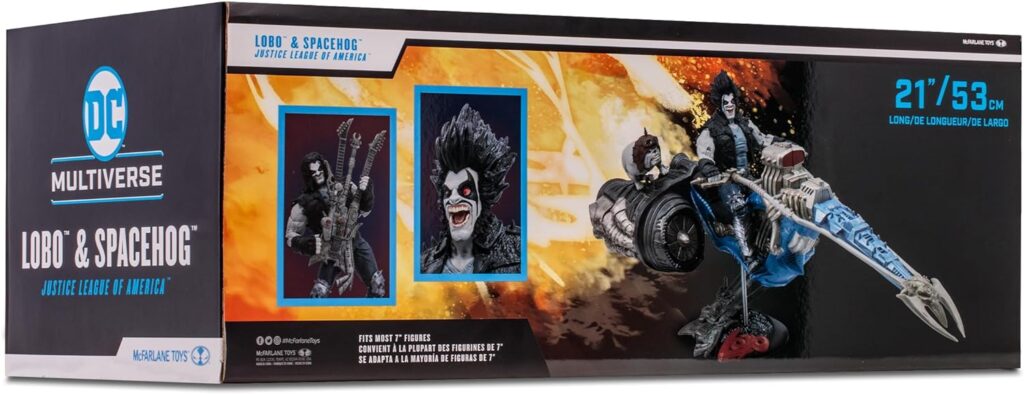 McFarlane Toys - DC Multiverse Lobo  Spacehog (Justice League of America) - 7in Scale Action Figure with Vehicle, Gold Label, Amazon Exclusive