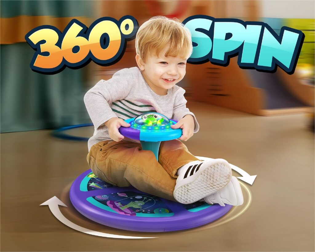 MindSprout Light-Up Space Twister | 360° Sit Twist and Spin, Toddler Toys Age 2, 3, 4, 5, Birthday for Boy Girl, 18 Months +, LED Lights, Kids Toy Indoor or Outdoor for 2 Year Old (Patent Pending)